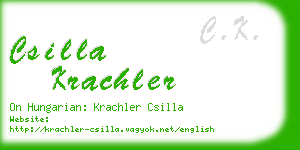 csilla krachler business card